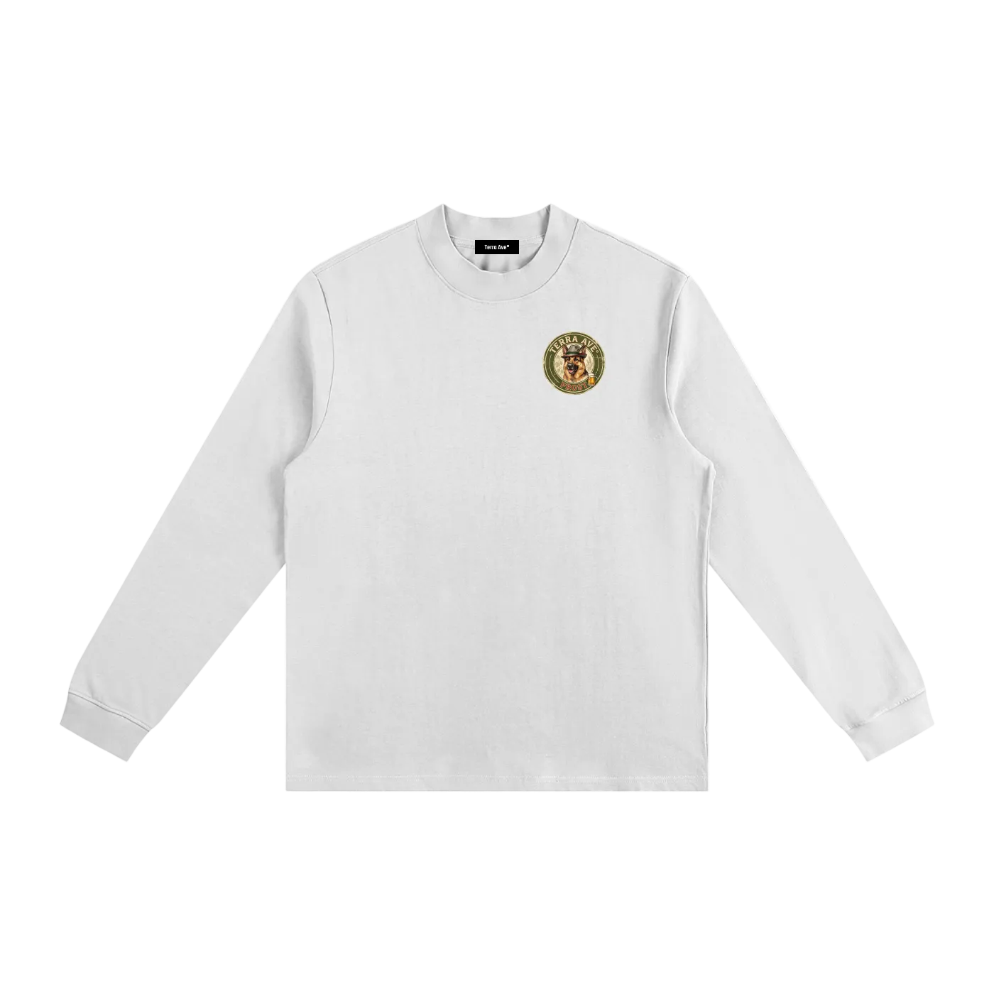 Oktoberfest long sleeve shirt white minimalist outfit front
