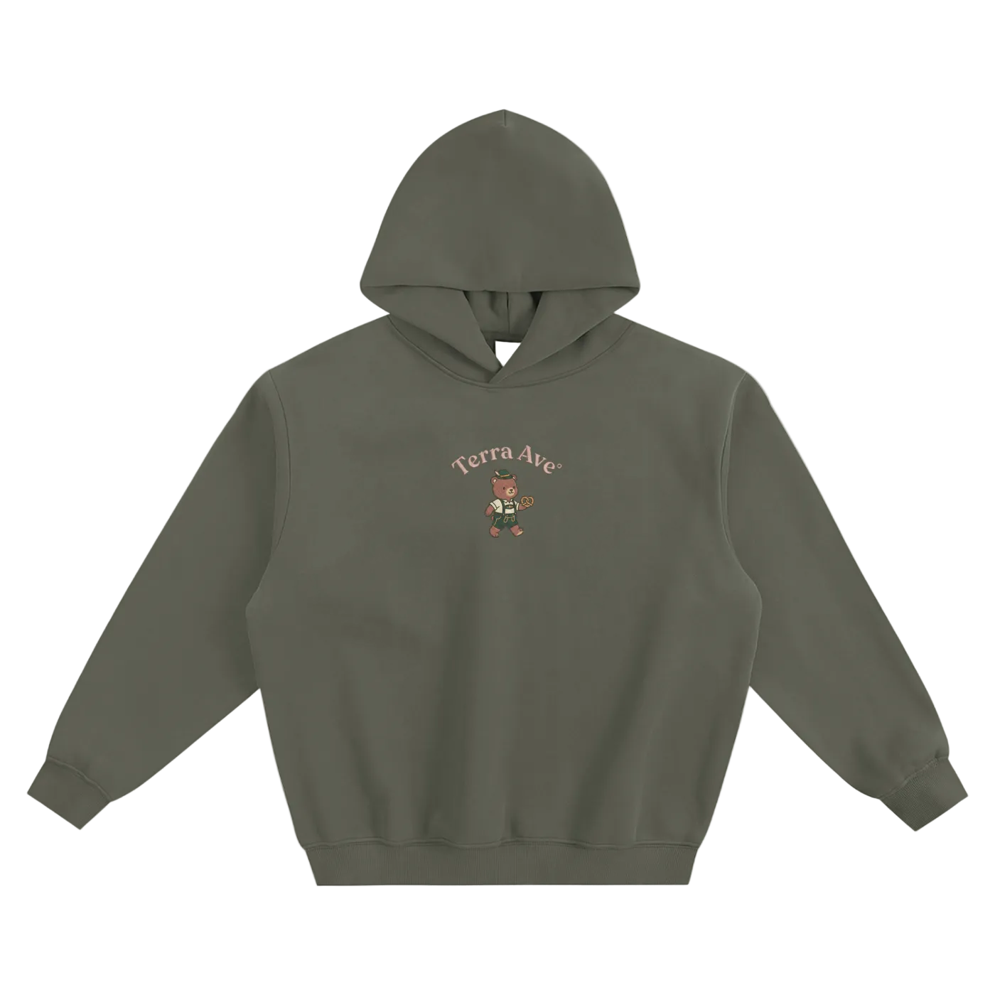 Deutschland bear hoodie German streetwear graphic hoodie front green