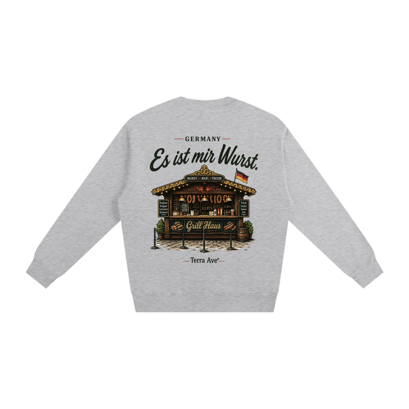 germany sweatshirt bratwurst stand illustration vintage