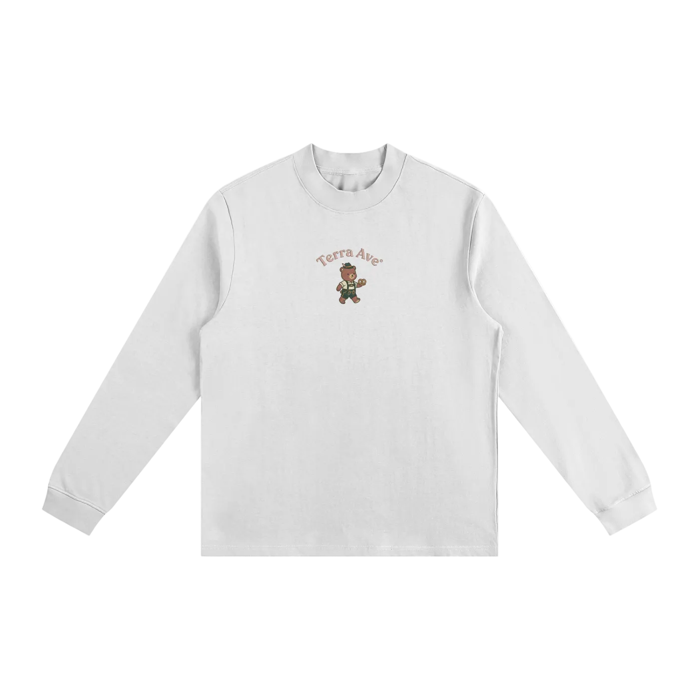 Deutschland bear long sleeve shirt German streetwear graphic front white