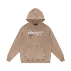wherever we go hoodie brown black vintage streetwear front