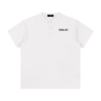 St Tropez henley t-shirt white minimalist travel tee