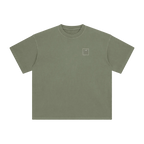 earth vintage tee green minimalist streetwear front