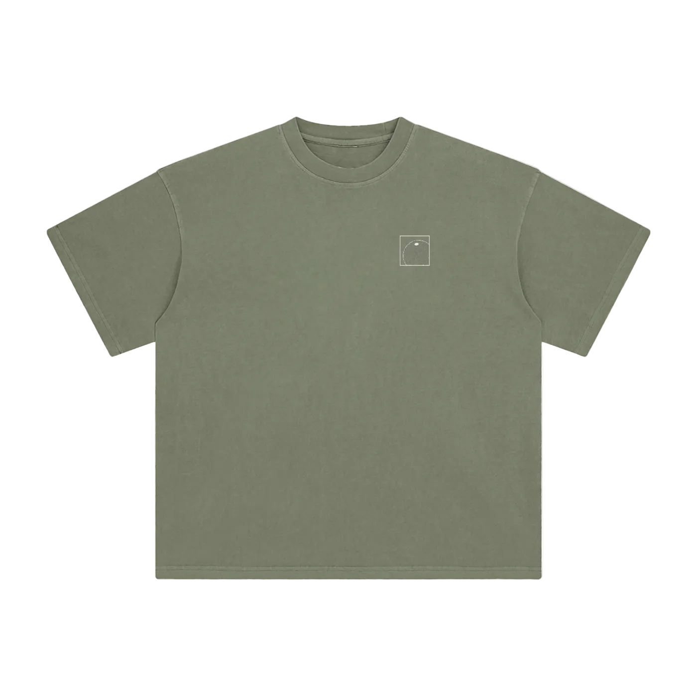 earth vintage tee green minimalist streetwear front