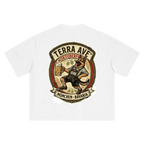 Oktoberfest oversized t-shirt white minimalist streetwear tee front