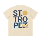 St Tropez henley t-shirt minimalist French Riviera outfit back