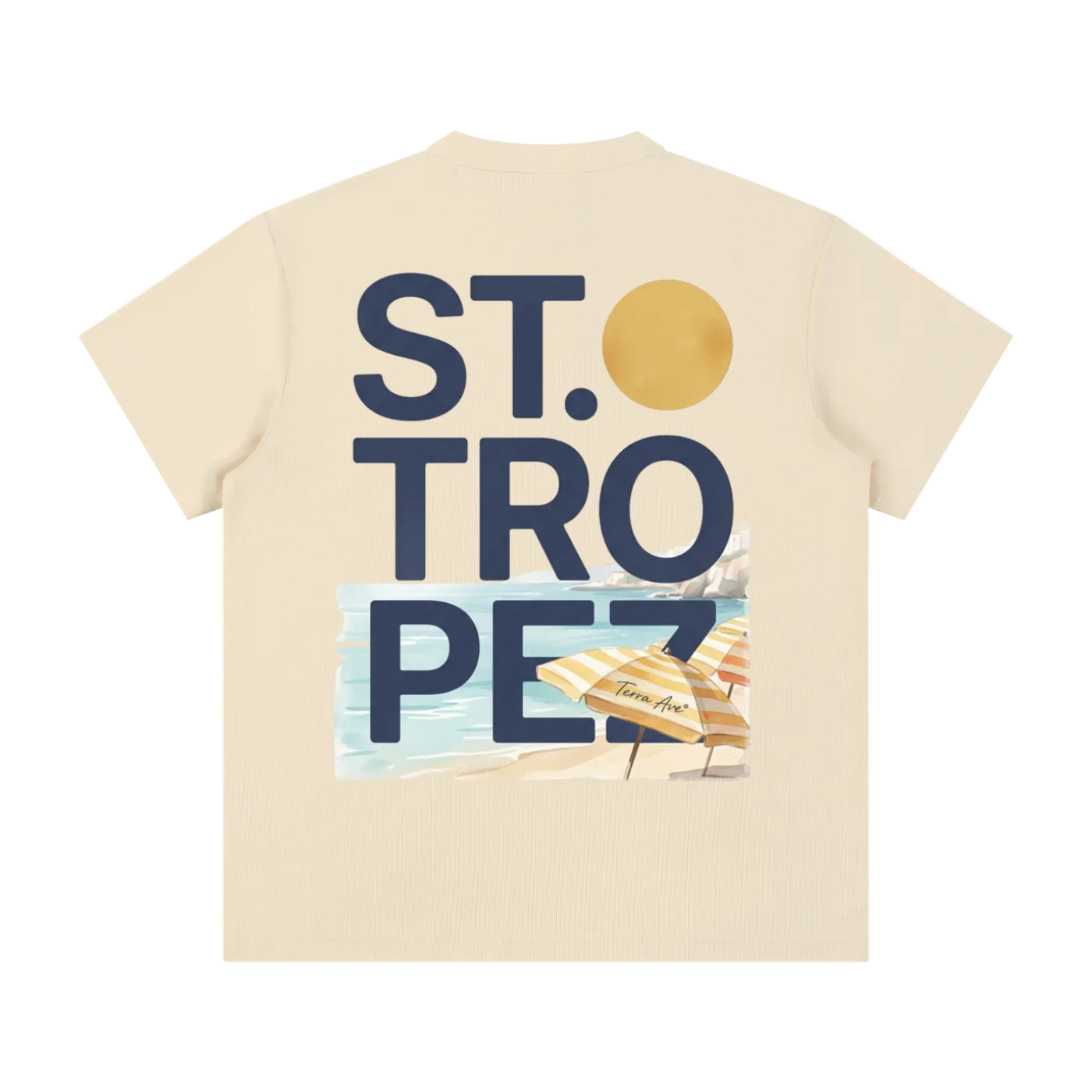 St Tropez henley t-shirt minimalist French Riviera outfit back