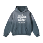 dont be a tourist hoodie heavyweight faded streetwear front blue