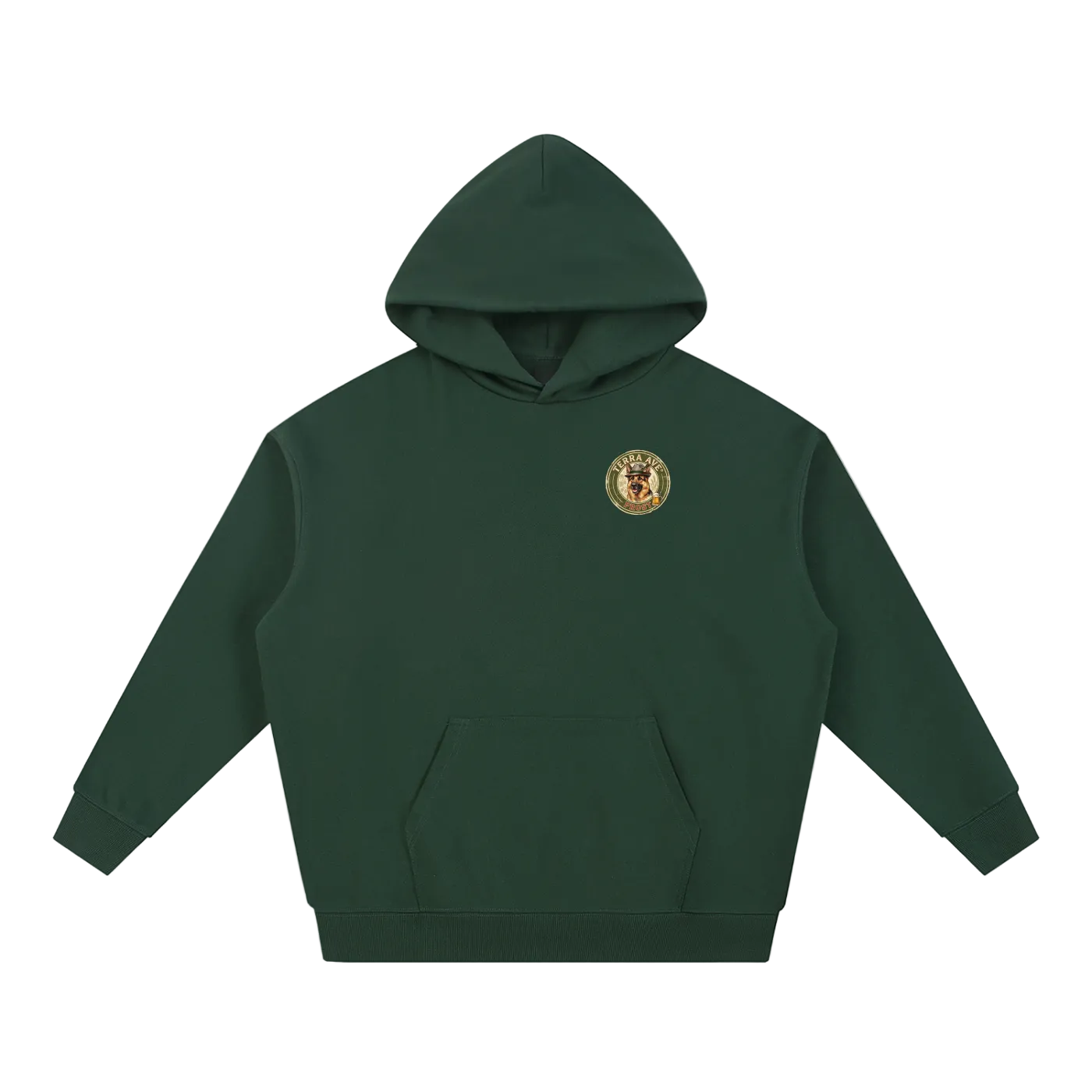 Oktoberfest hoodie green travel hoodie minimalist outfit front