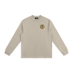 Oktoberfest long sleeve shirt beige minimalist outfit front