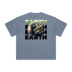 earth vintage tee blue minimalist streetwear back