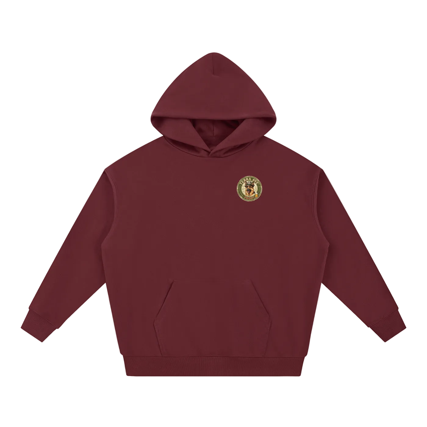 Oktoberfest hoodie red travel hoodie minimalist outfit front