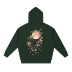 japan vintage hoodie cherry blossom and train illustration