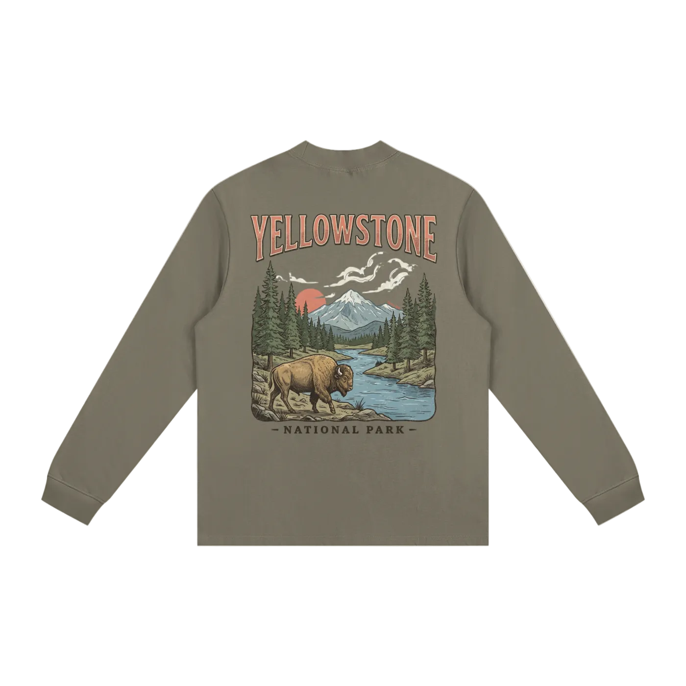 Yellowstone long sleeve shirt green travel clothing minimalist