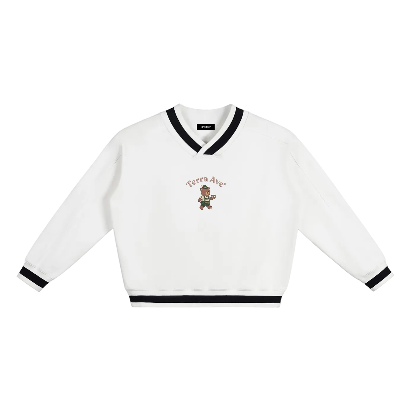 Deutschland bear crewneck German streetwear sweatshirt front white