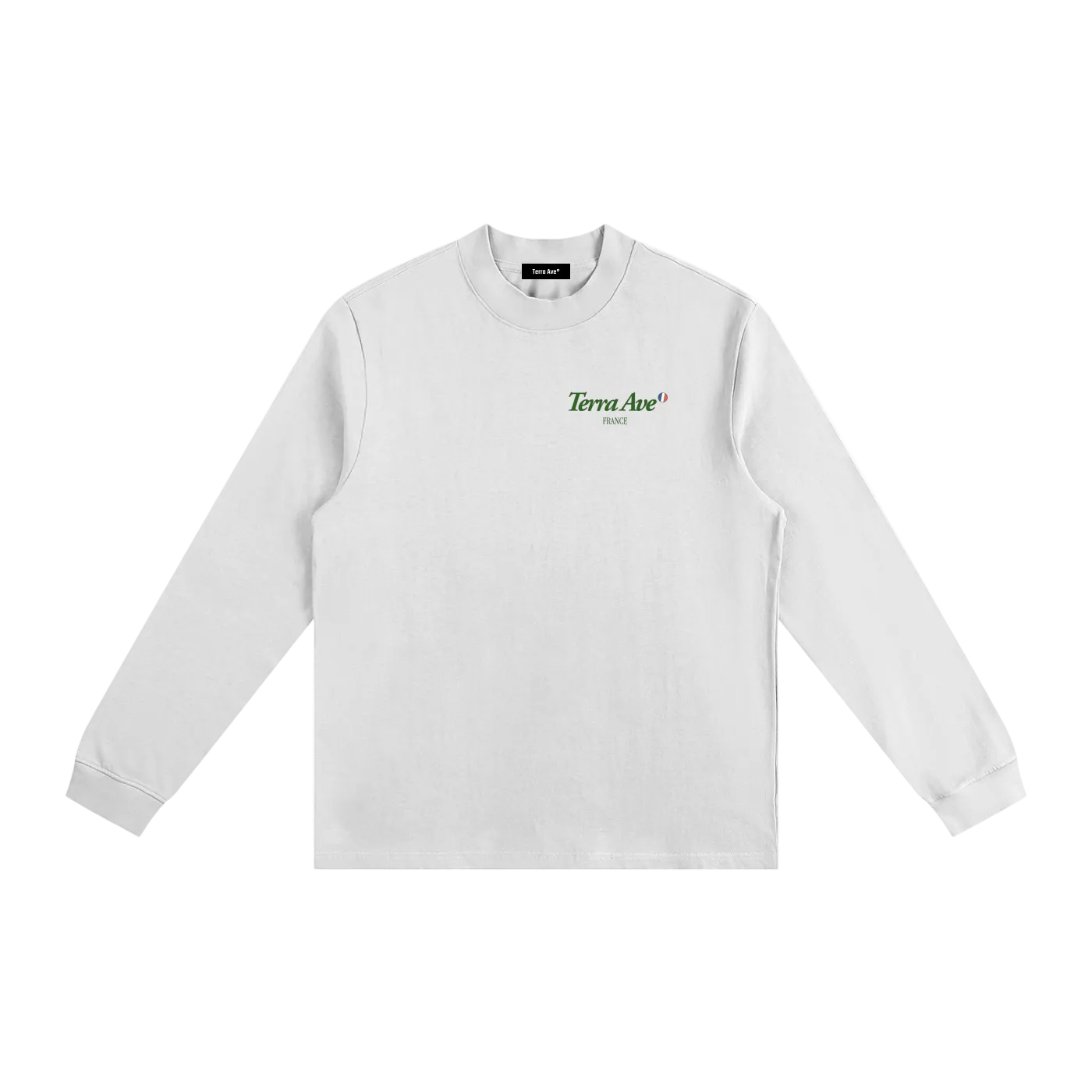 Nice club long sleeve shirt French Riviera minimalist front white