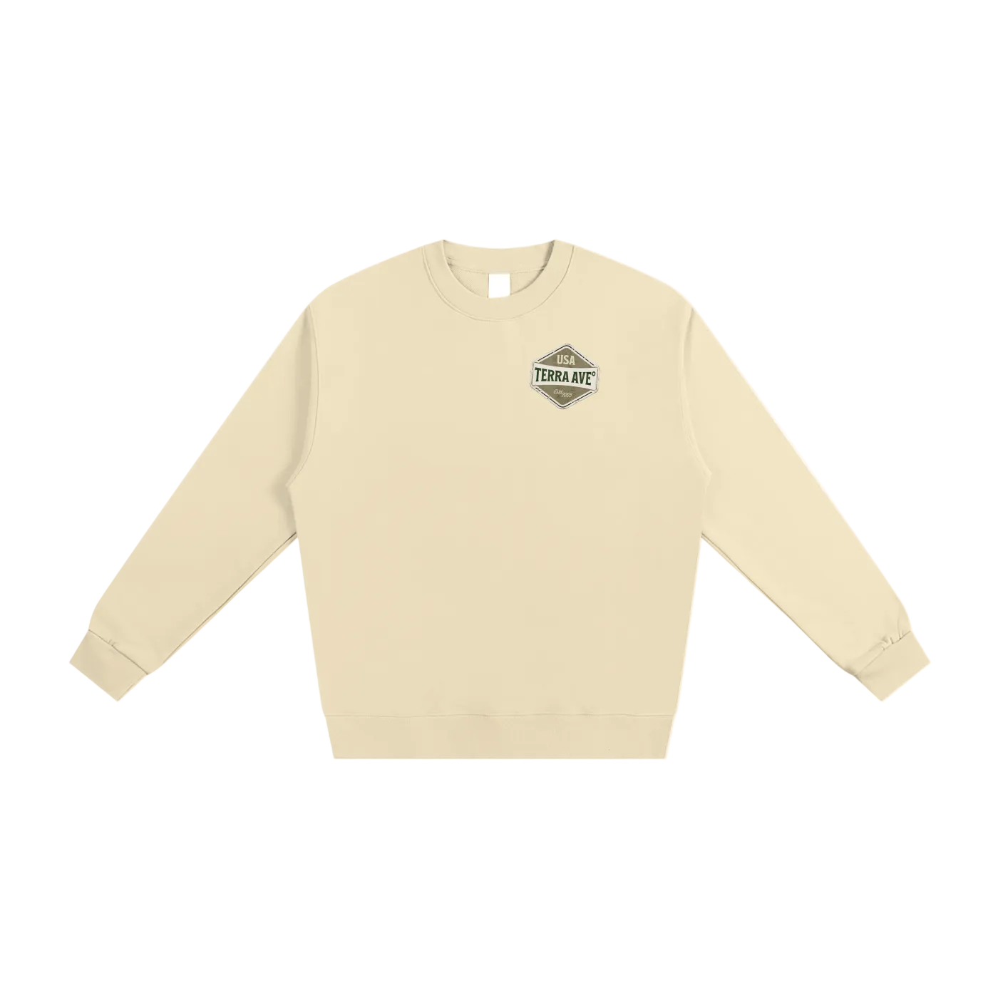 Yellowstone crewneck beige heavyweight minimalist sweatshirt