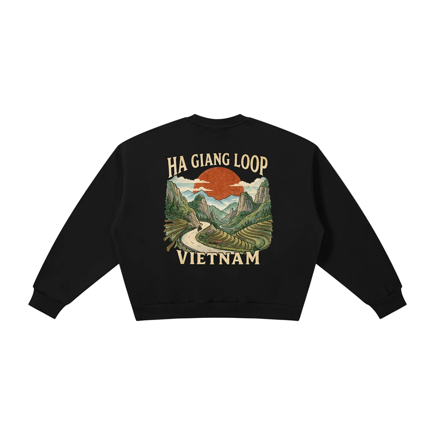 ha giang loop vietnam graphic crewneck terra ave