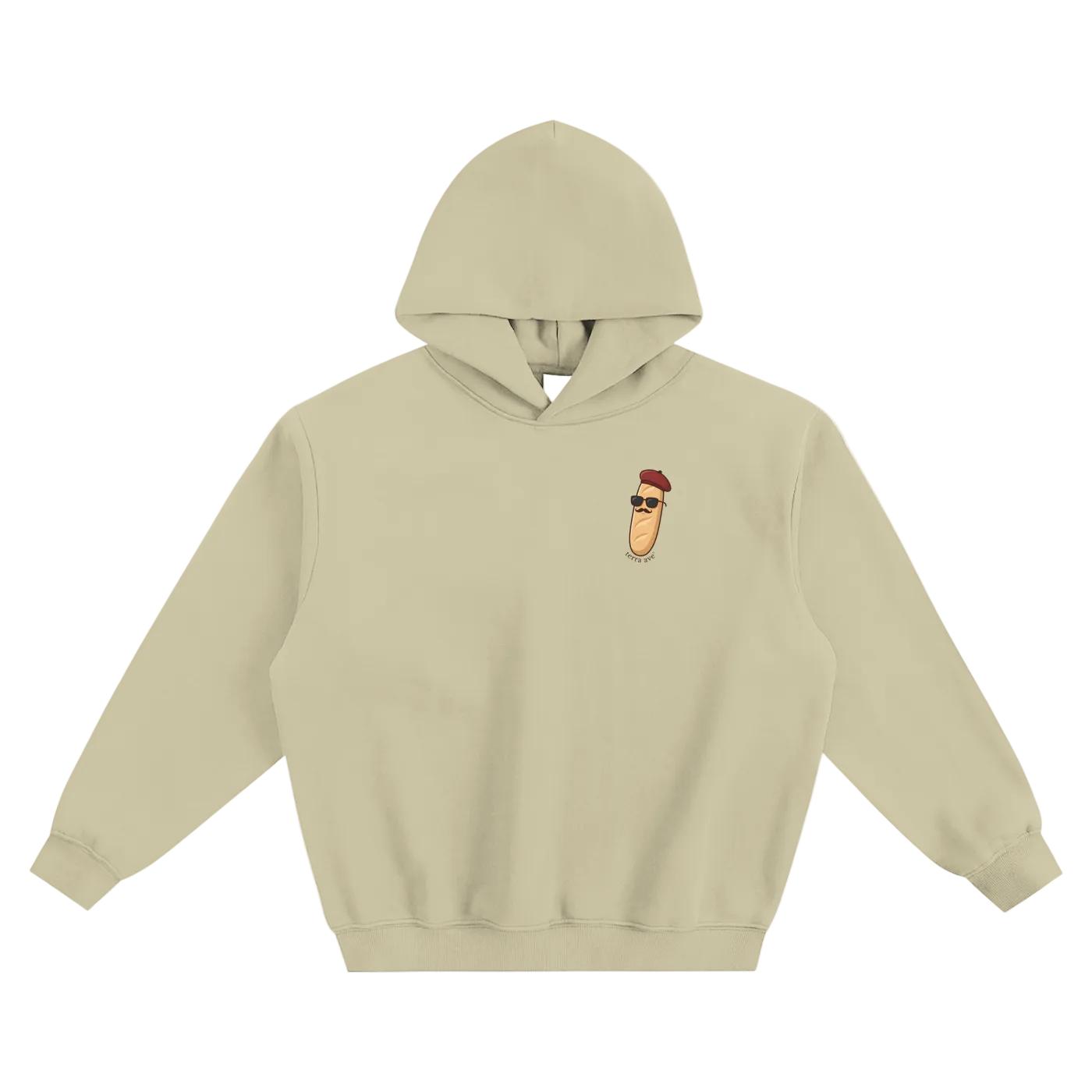 hoodie,france french baguette hoodie paris streetwear graphic terra ave light green graphic hoodie