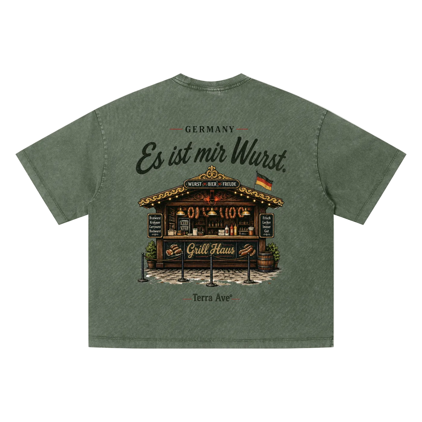 funny germany shirt bratwurst design streetwear tee