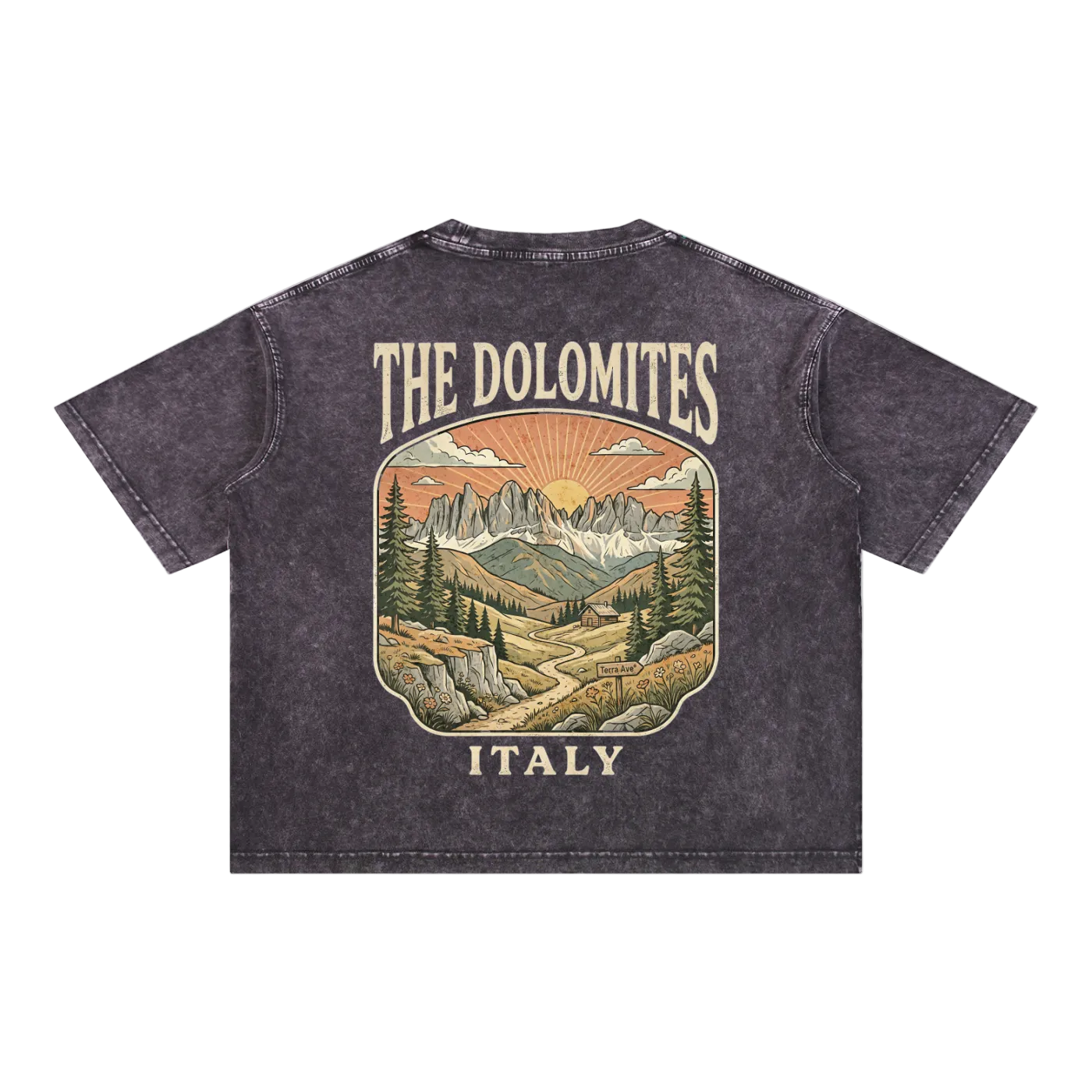 italy graphic tee dolomites mountains illustration