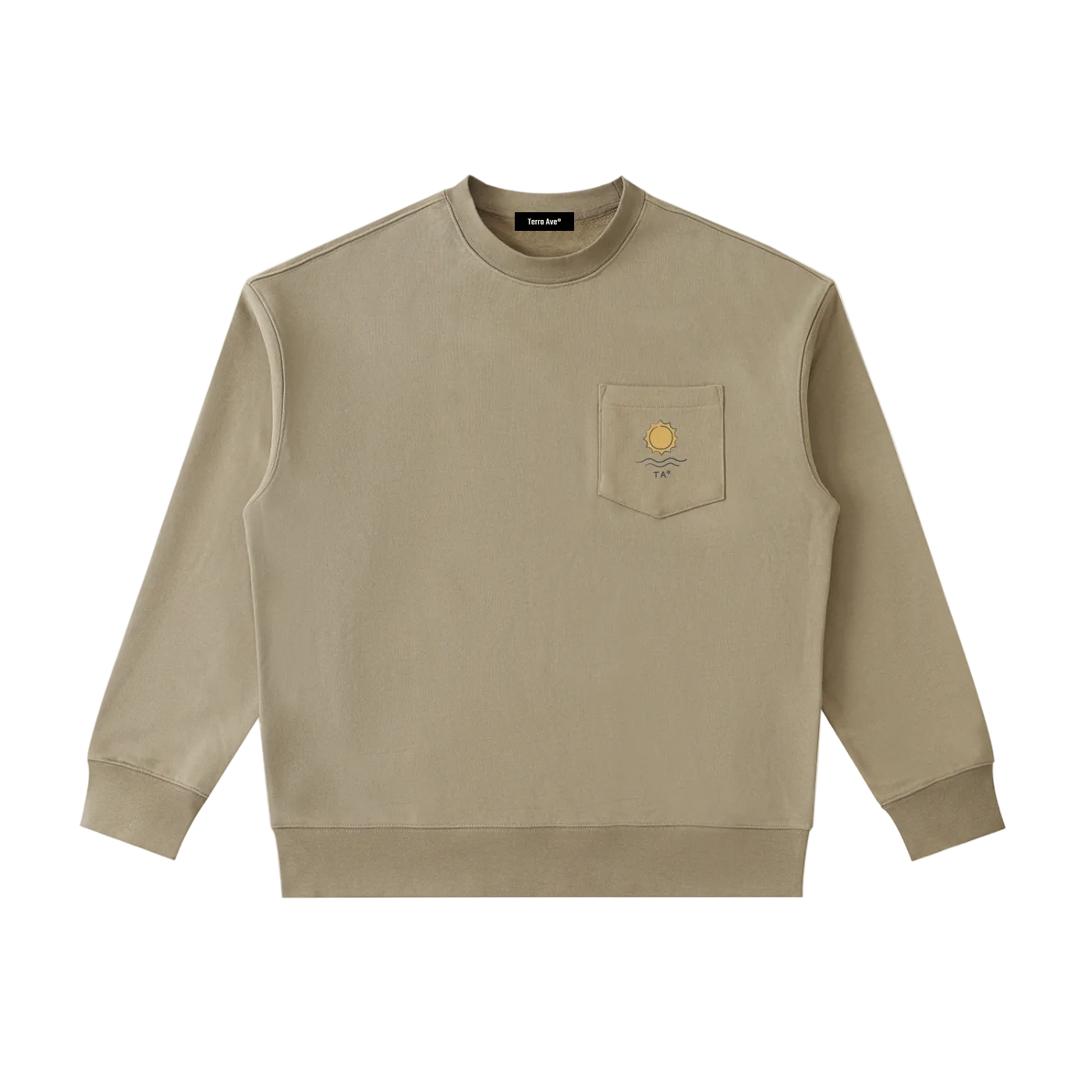 usa,crew,crewneck. san francisco crewneck front pocketed sun print golden gate bridge hand drawn design