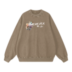washed crewneck brown heavyweight streetwear outfit front