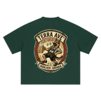 Oktoberfest oversized t-shirt green minimalist streetwear tee back