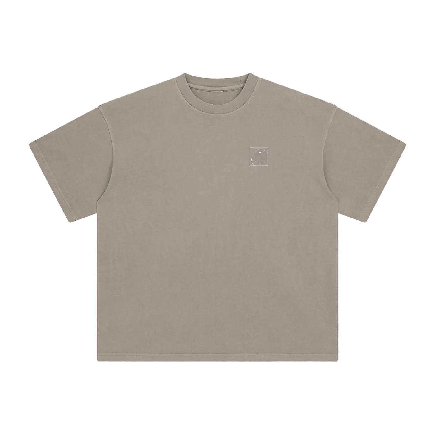 earth vintage tee tan minimalist streetwear front