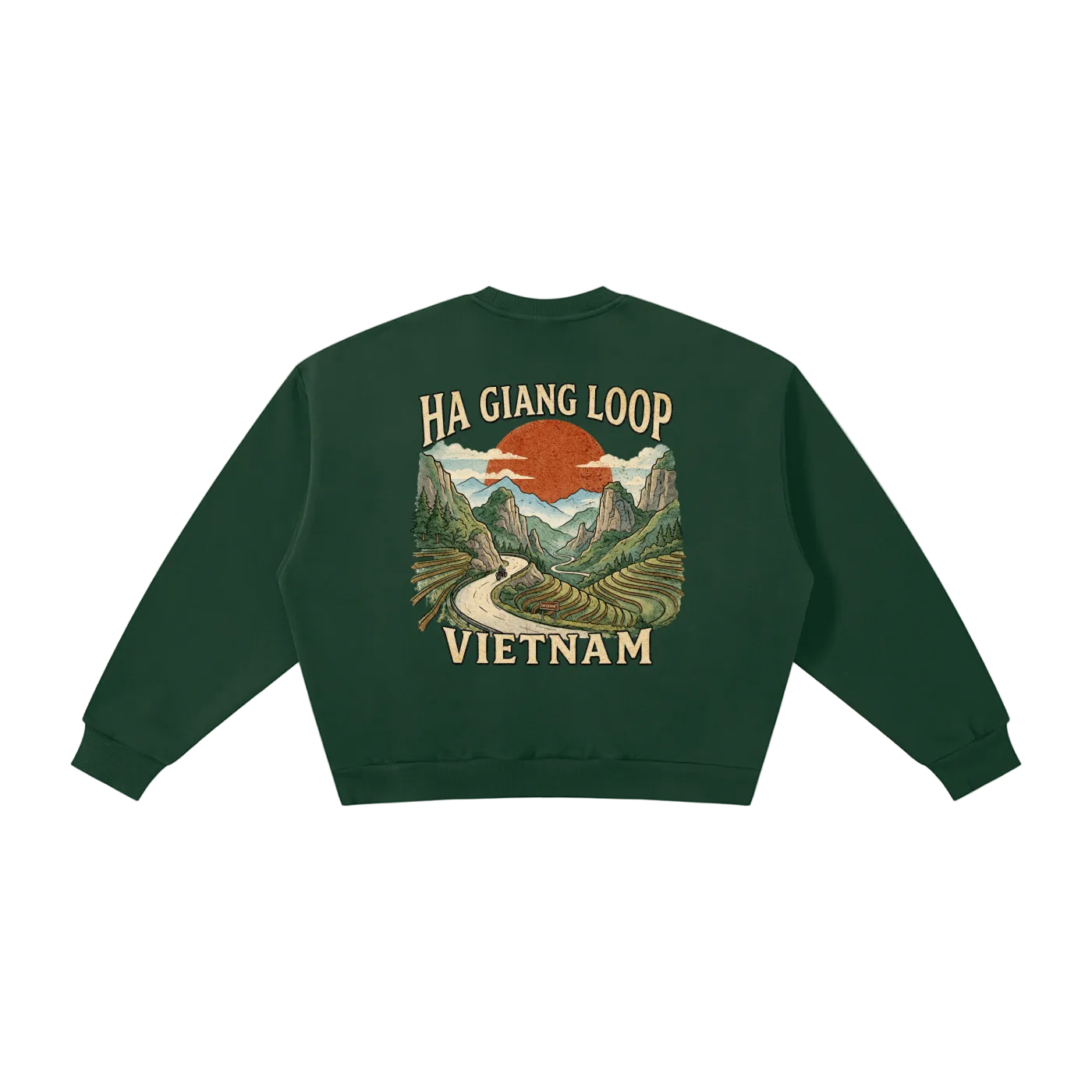vietnam nature graphic sweatshirt mountain design