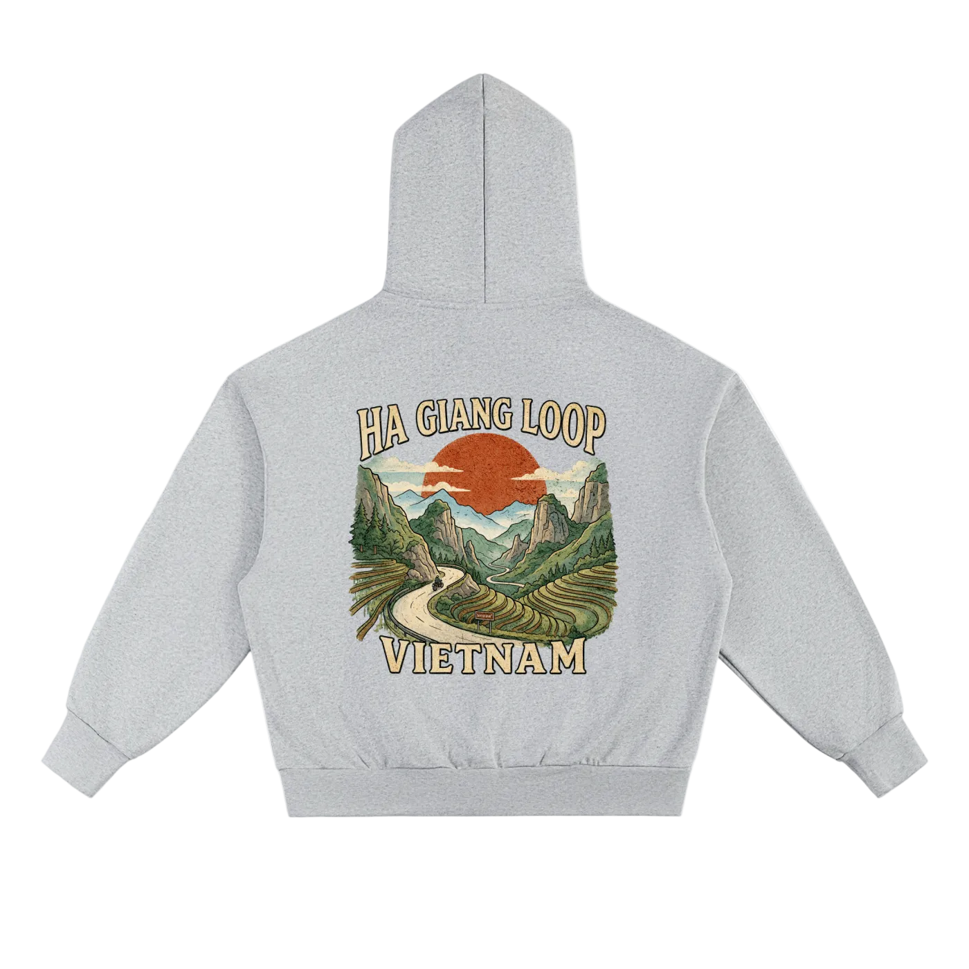 vintage vietnam hoodie ha giang loop design