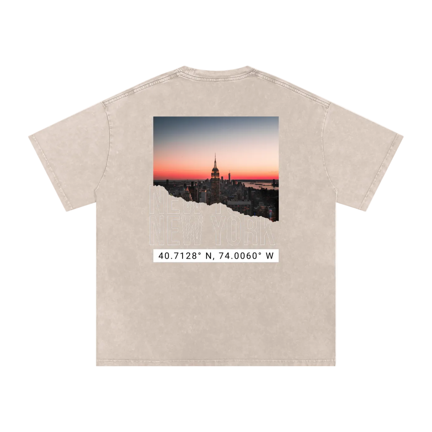 nyc washed tee tan streetwear outfit back