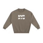 nyc coordinates crewneck new york streetwear sweatshirt front brown