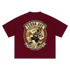 Oktoberfest oversized t-shirt red minimalist streetwear tee back