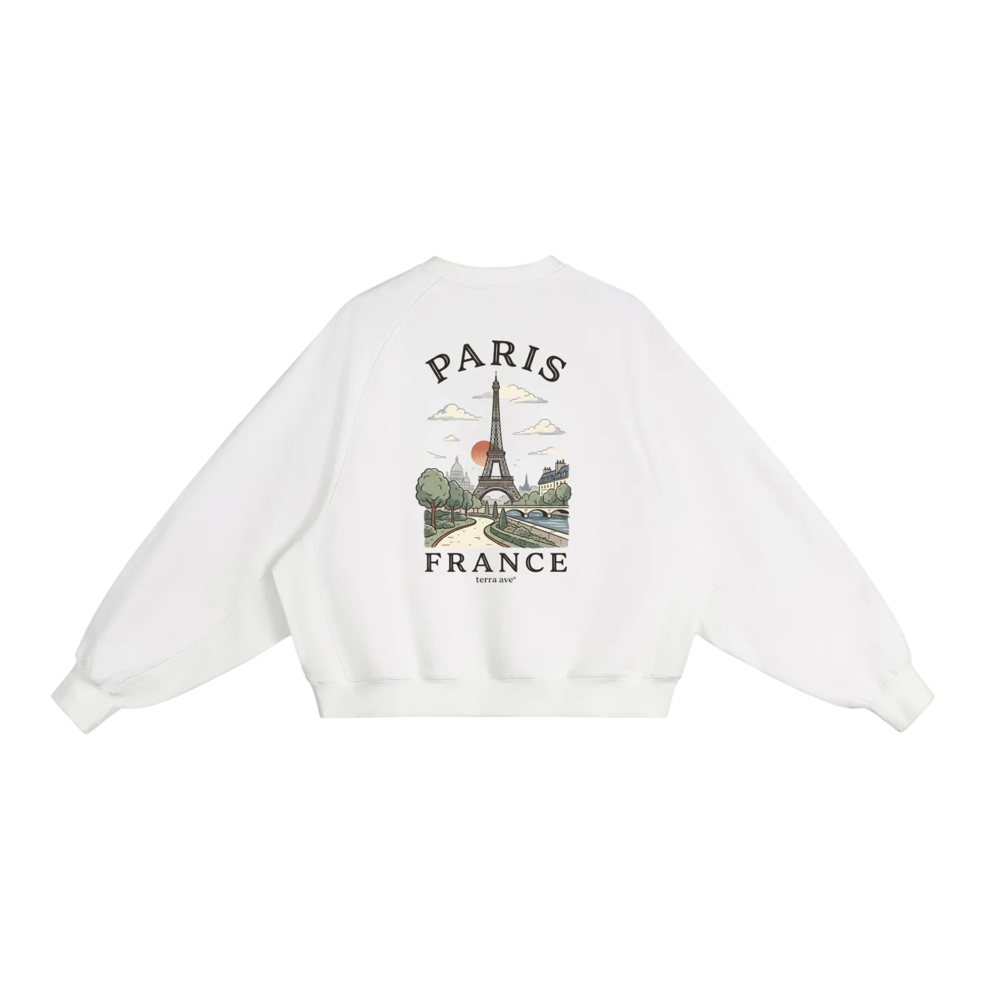 France travel apparel crewneck with Paris design
