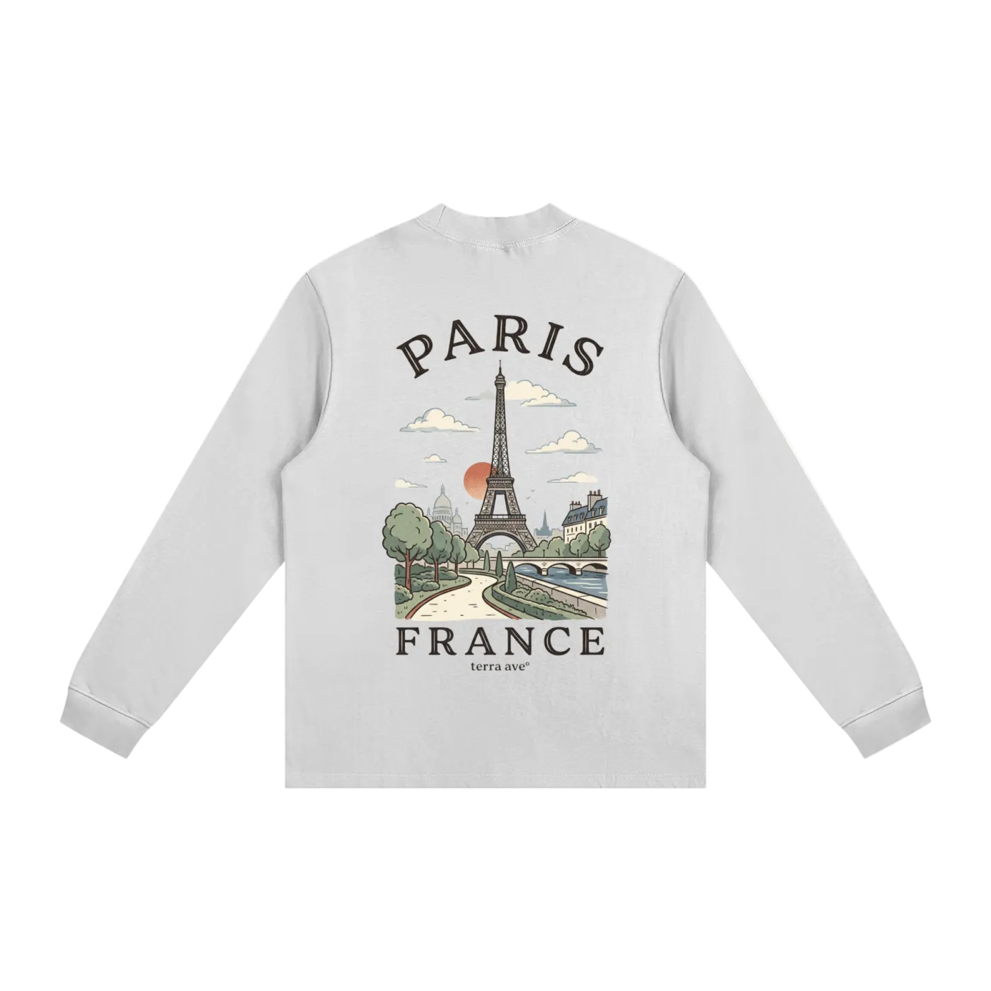 france long sleeve shirt eiffel tower vintage design