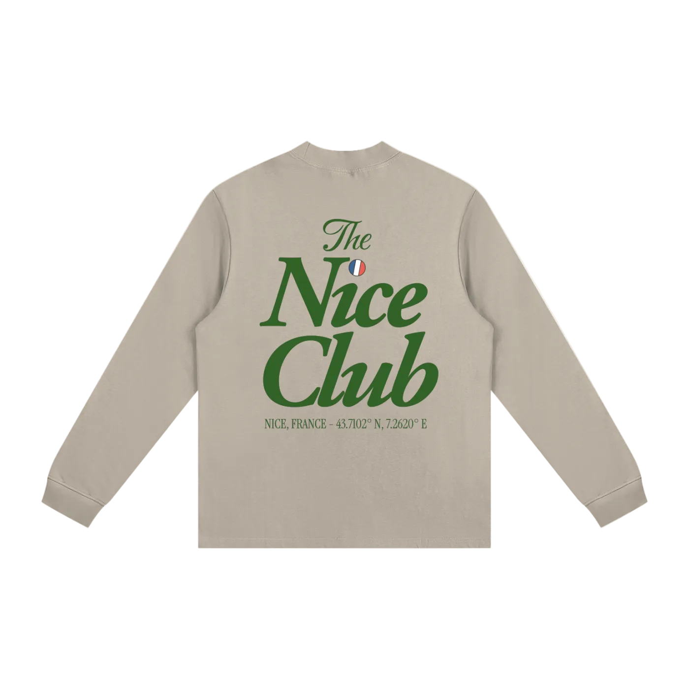 Nice club long sleeve shirt French Riviera minimalist back beige