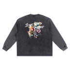 washed long sleeve black vintage streetwear outfit back