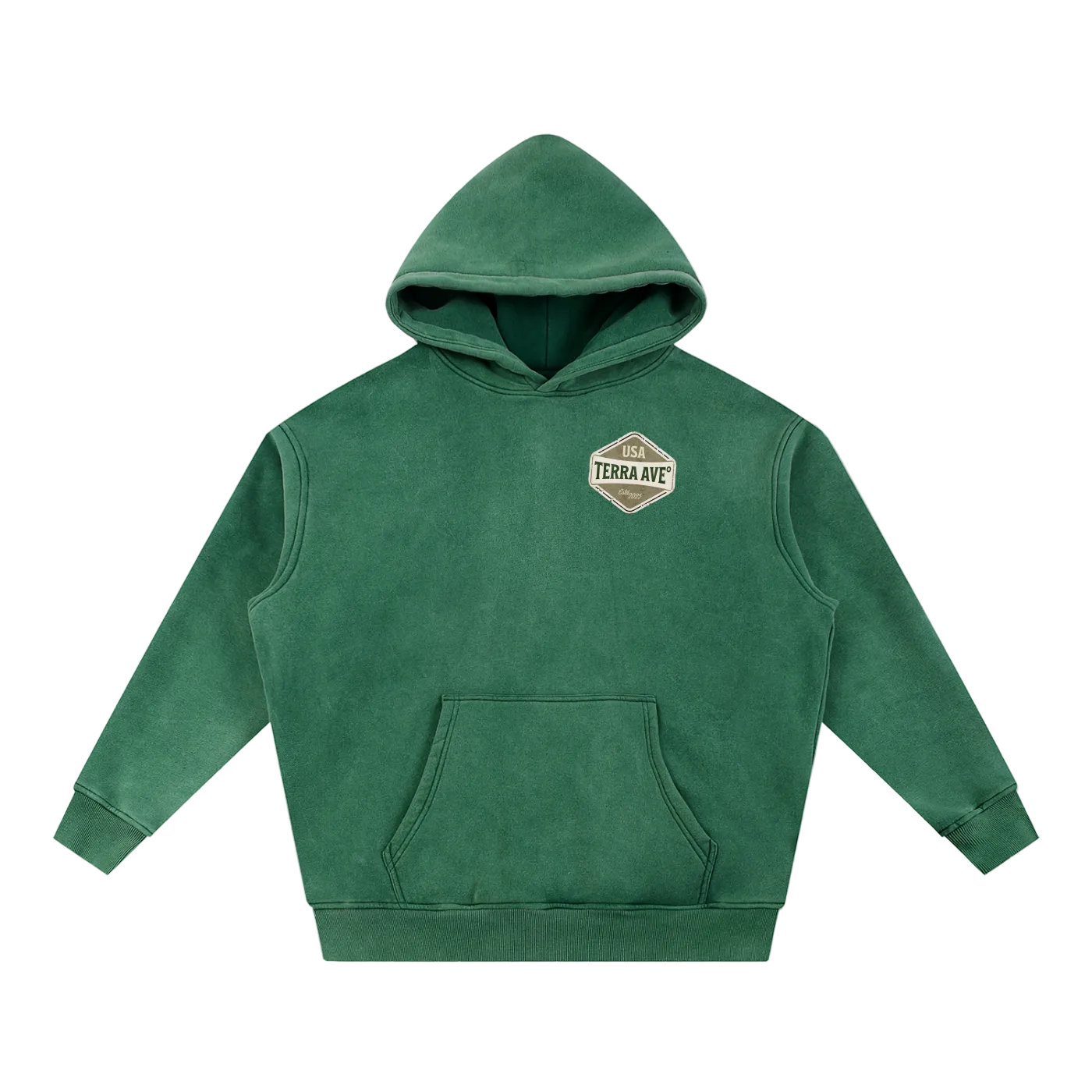 Yellowstone washed hoodie green design outdoor clothing
