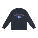 vintage japan long sleeve blue streetwear outfit