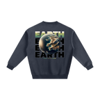 earth crewneck sweatshirt minimalist graphic streetwear back