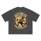 Oktoberfest oversized t-shirt gray relaxed fit tee back