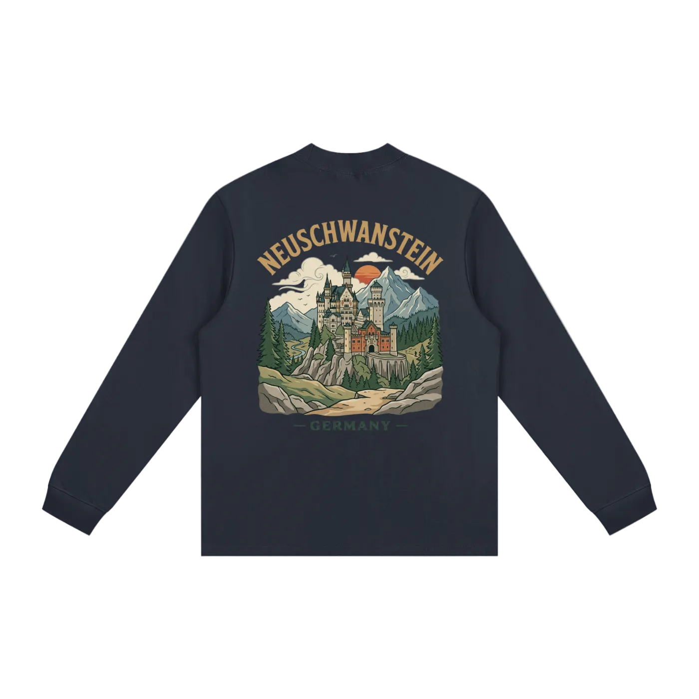 longsleeve,long sleeve,germany - neuschwanstein castle long sleeve shirt germany travel design