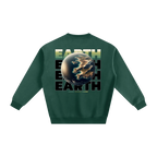 earth crewneck green minimalist streetwear outfit back