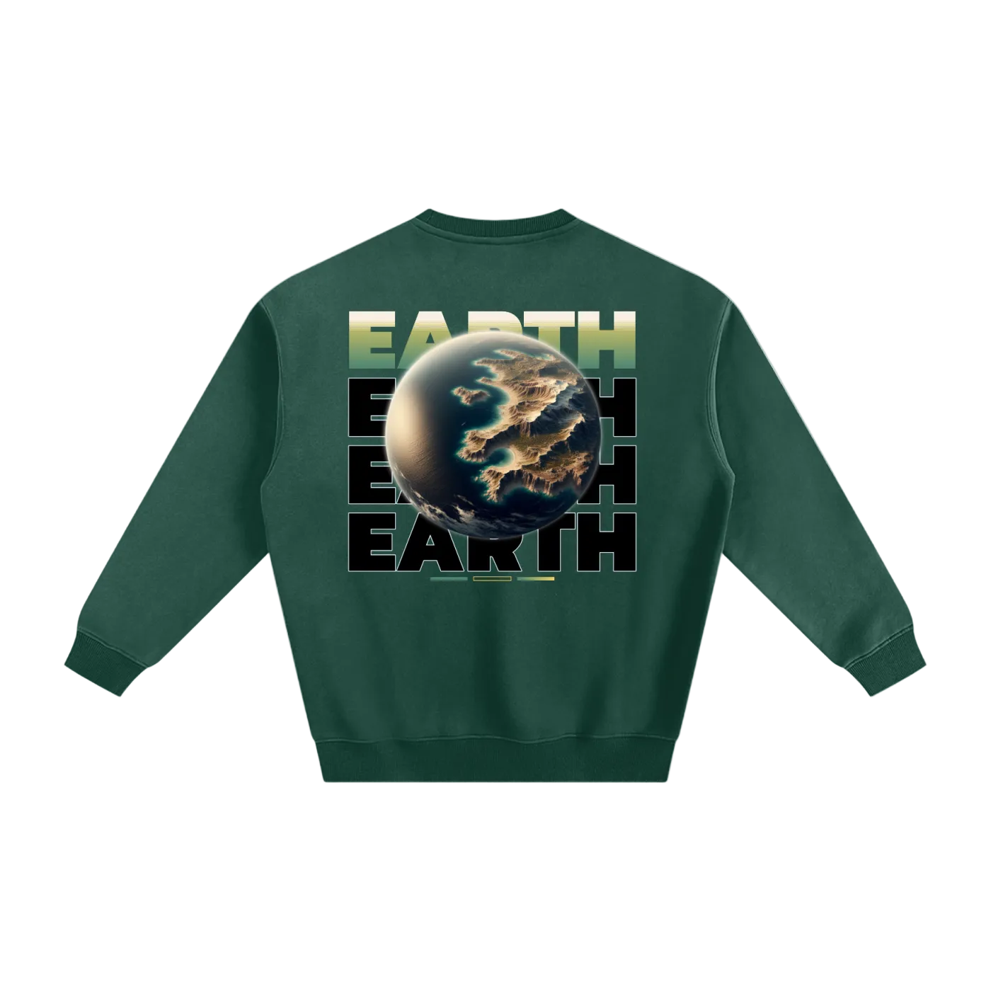 earth crewneck green minimalist streetwear outfit back