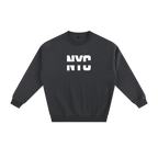 nyc coordinates crewneck new york streetwear sweatshirt front dark gray