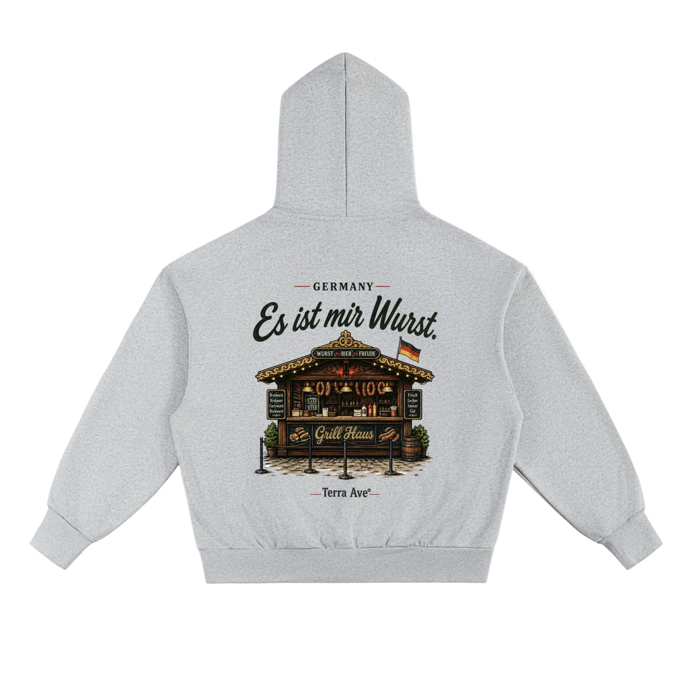 bratwurst graphic hoodie germany streetwear design