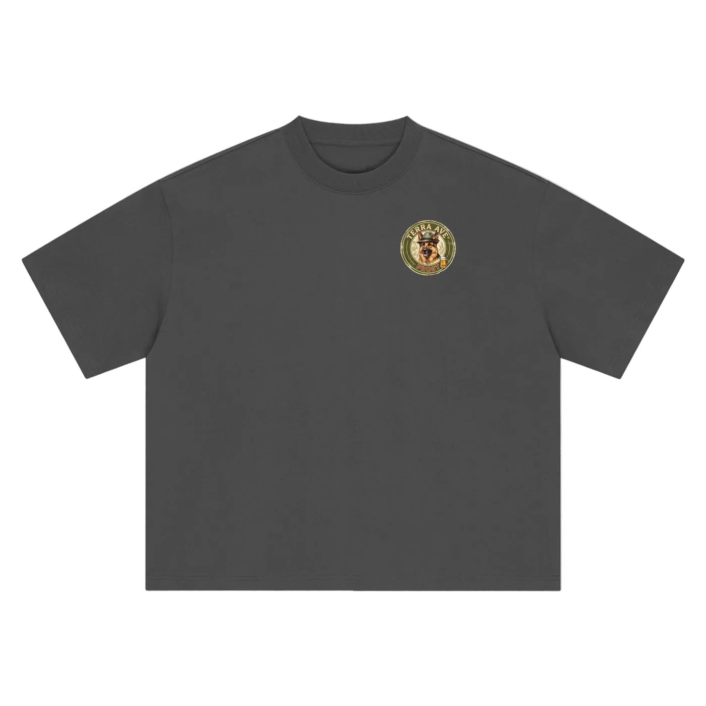 Oktoberfest oversized t-shirt gray relaxed fit tee