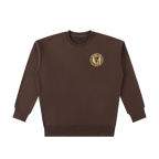Oktoberfest crewneck brown heavyweight minimalist sweatshirt front