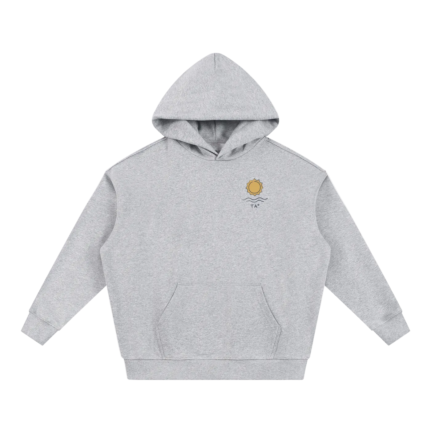 gray san francisco hoodie front print golden gate bridge hand drawn design